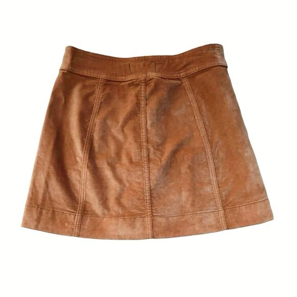 Madewell Button Velvet Skirt in Orange Womens Size 0 - Picture 5 of 9